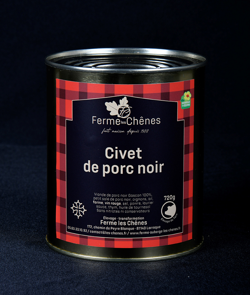 Civet de porc noir